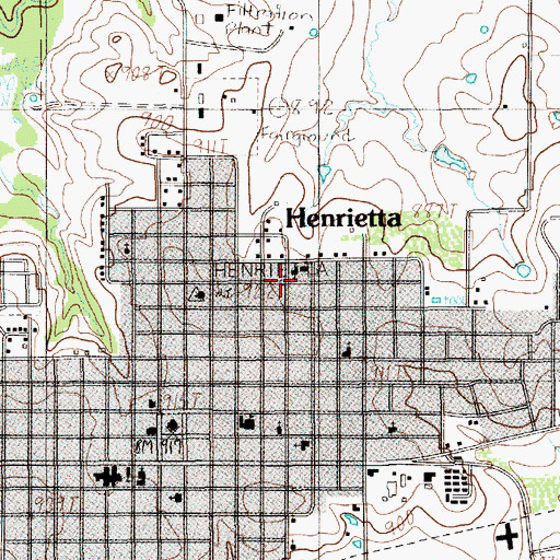 Topographic Map of Grace Temple Baptist Church, TX
