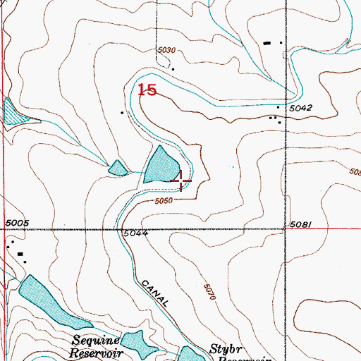 Topographic Map of Leemans Lake Dam, CO