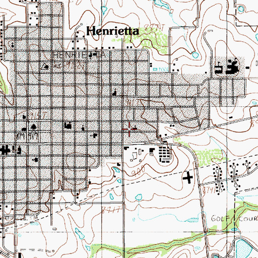 Topographic Map of Trinity Episcopal Church, TX