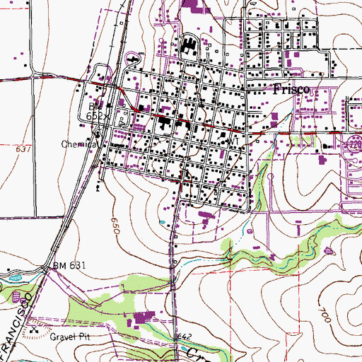 Topographic Map of Cornerstone Community Assembly of God Church, TX