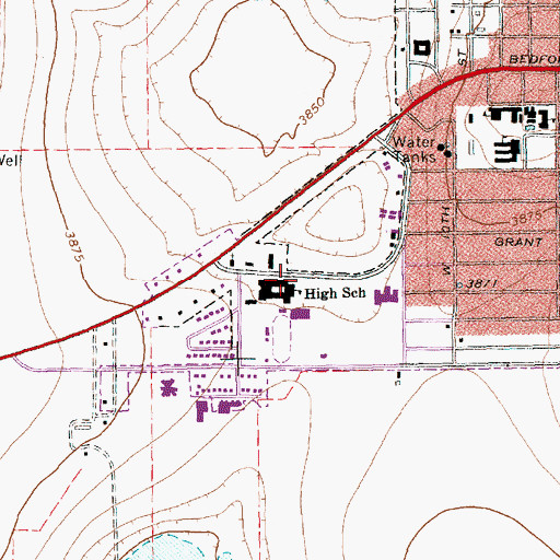 Topographic Map of Presbyterian Church, TX