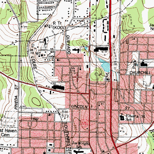 Topographic Map of Greater New Zion Baptist Church, TX