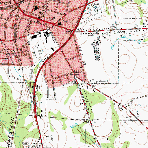 Topographic Map of United Pentecostal Church, TX