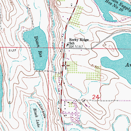 Topographic Map of Setzer Reservoir, CO