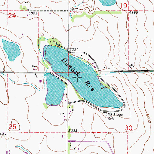 Topographic Map of Donath Lake, CO