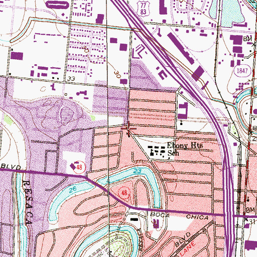 Topographic Map of Trinity Baptist Church, TX