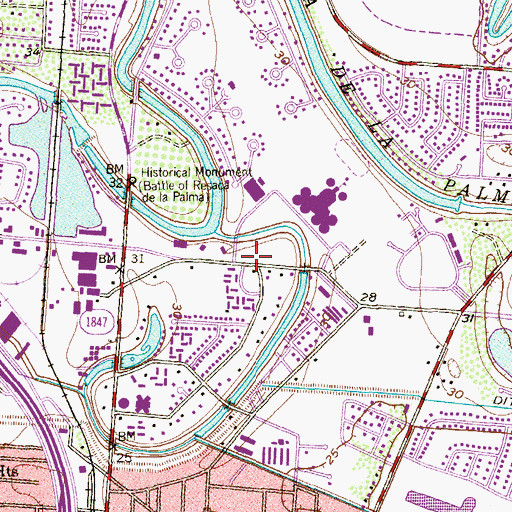 Topographic Map of Church of Christ, TX