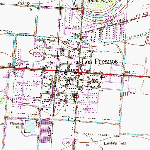 Topographic Map of Church of Christ, TX