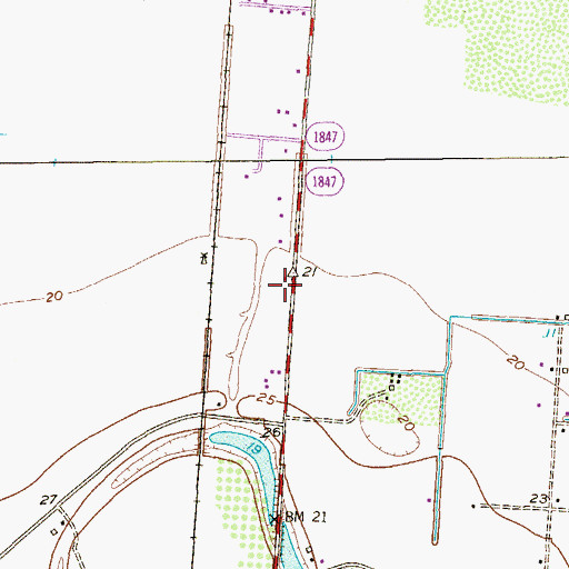 Topographic Map of First Church of the Nazarene, TX