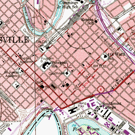Topographic Map of El Calvario Lutheran Church, TX