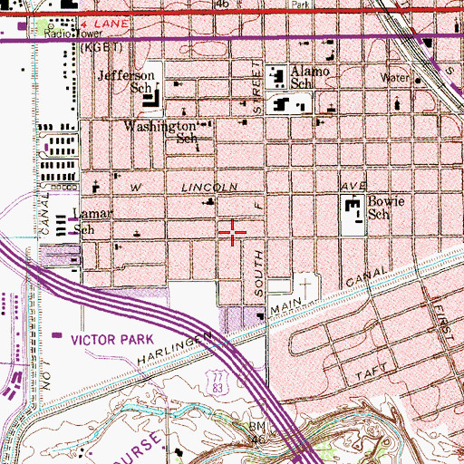 Topographic Map of El Buen Samaritano Methodist Church, TX