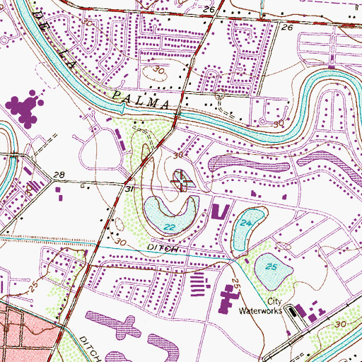 Topographic Map of The Church of Jesus Christ of Latter Day Saints, TX