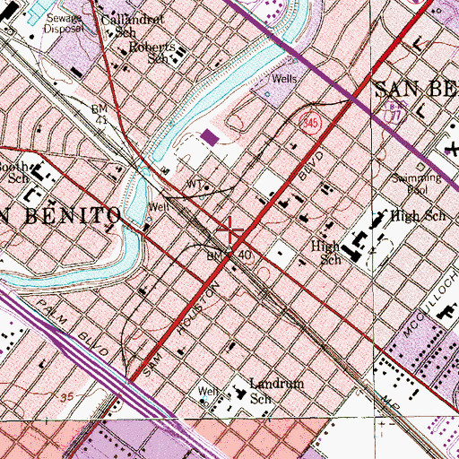 Topographic Map of The Pentecostal Church, TX