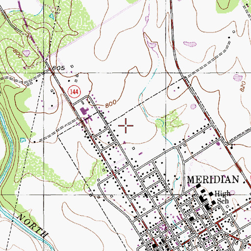 Topographic Map of First Baptist Church, TX