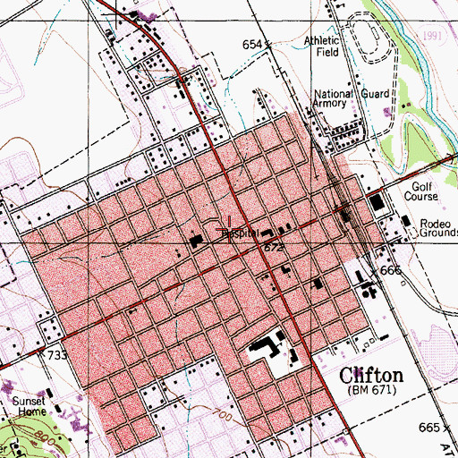 Topographic Map of Trinity Lutheran Church, TX