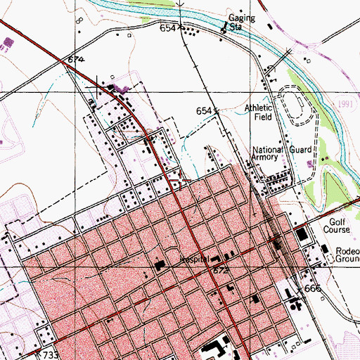 Topographic Map of Pentecostal Church of God, TX