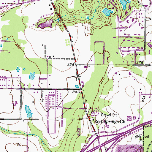 Topographic Map of Northside Assembly of God Church, TX