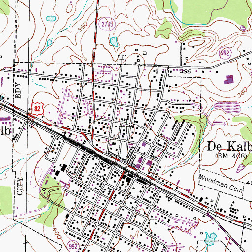 Topographic Map of First Baptist Church, TX