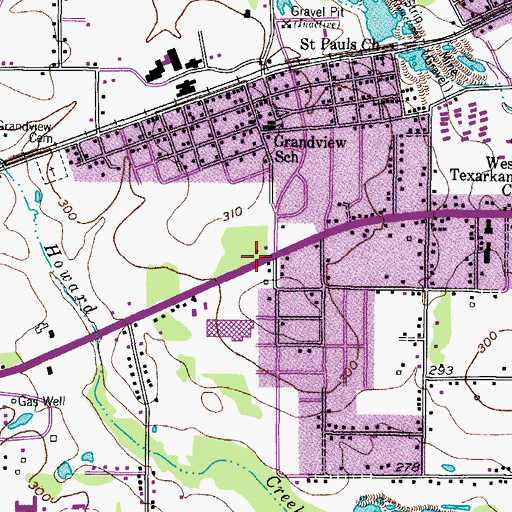 Topographic Map of Mount Zion Baptist Church, TX