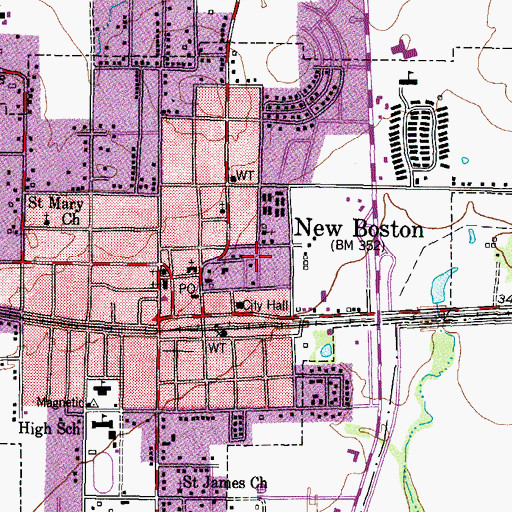 Topographic Map of Oak Terrace Baptist Mission Church, TX