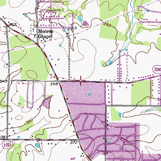 Topographic Map of Richmond Road Baptist Church, TX