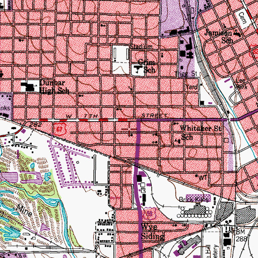 Topographic Map of Rose Hill Baptist Church, TX