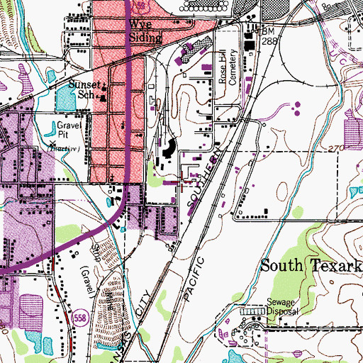 Topographic Map of Saint John Baptist Church, TX