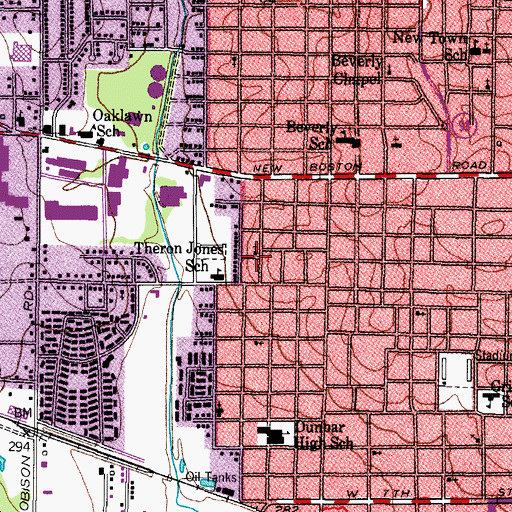 Topographic Map of Union Hill Missionary Baptist Church, TX