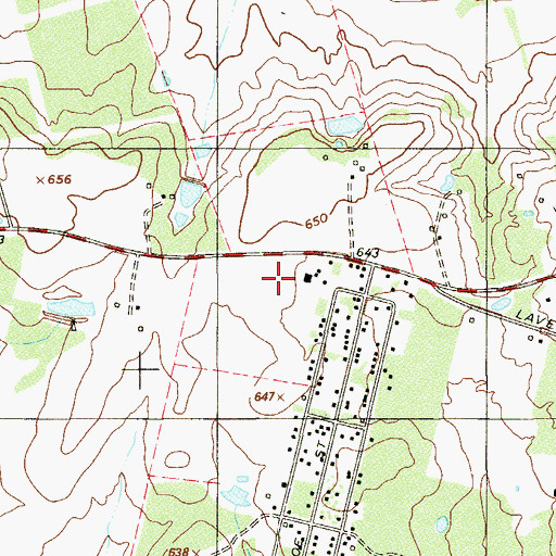 Topographic Map of Fellowship Berean Bible Church, TX