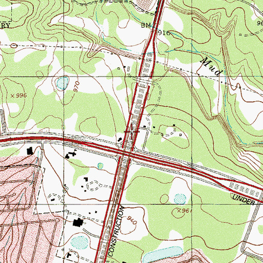 Topographic Map of Harvest Fellowship Community Church, TX
