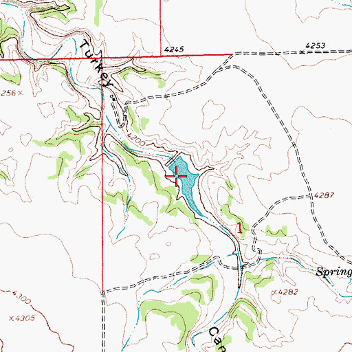 Topographic Map of Landsat Number A-44A Reservoir, CO