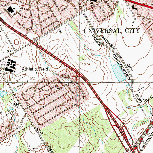 Topographic Map of Harvest Time Community Church, TX