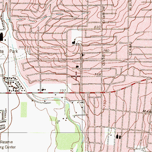 Topographic Map of Iglesia Cristiana Northwest Church, TX