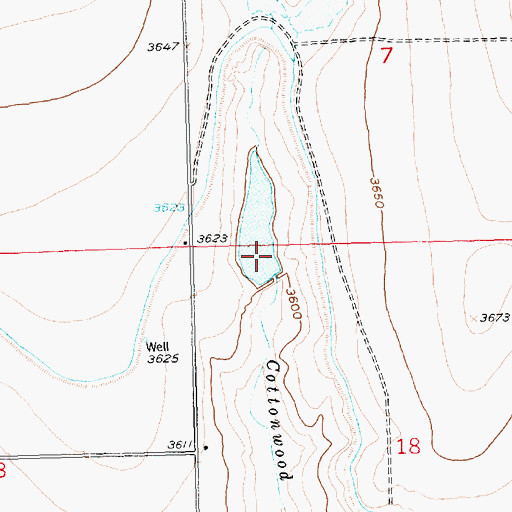 Topographic Map of Cottonwood Number 1 Dam, CO