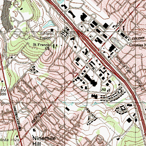 Topographic Map of Sheep Gate Fellowship Church, TX