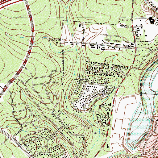 Topographic Map of Faith Presbyterian Church, TX