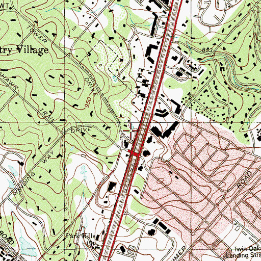 Topographic Map of San Pedro Presbyterian Church, TX