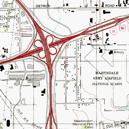 Topographic Map of Eastgate Spanish Seventh Day Adventist Church, TX
