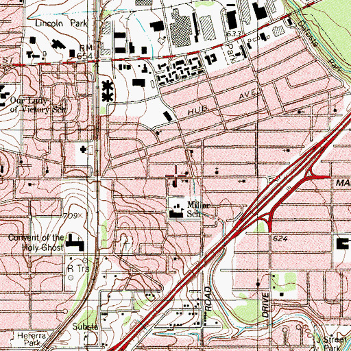 Topographic Map of Ephesus Seventh Day Adventist Church, TX