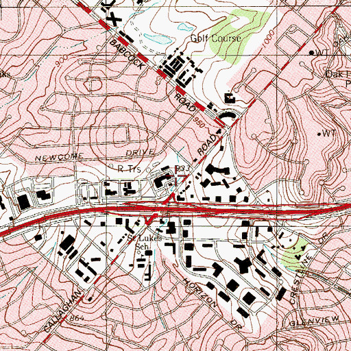 Topographic Map of Communion Chapel Sanctuary Church, TX