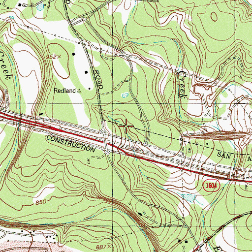 Topographic Map of Community Bible Church, TX