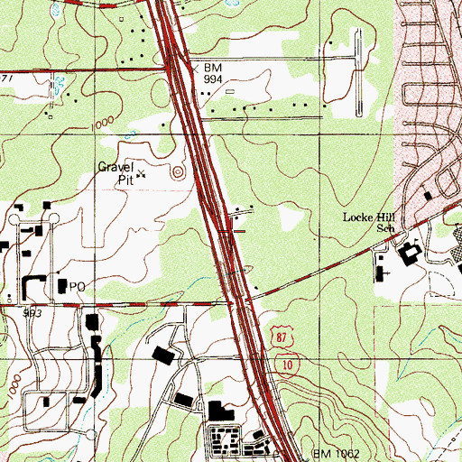 Topographic Map of Community Christian Church, TX