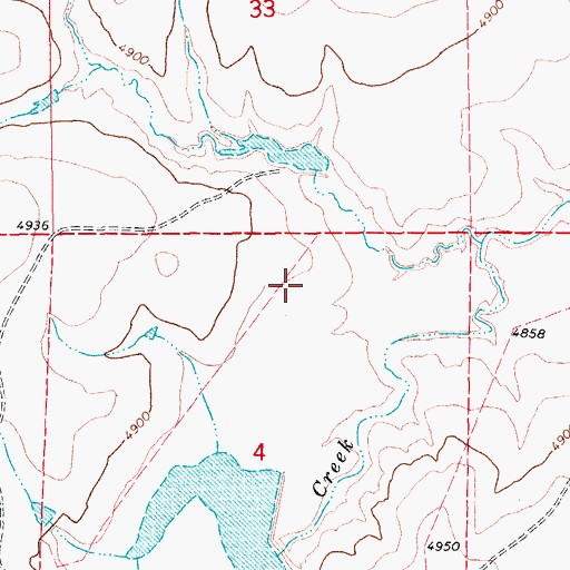 Topographic Map of Jolly John Reservoir, CO