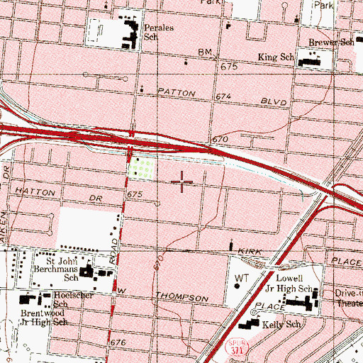 Topographic Map of Bethesda Pentecostal Church, TX