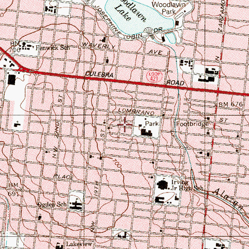 Topographic Map of Emanuel Pentecostal Church, TX