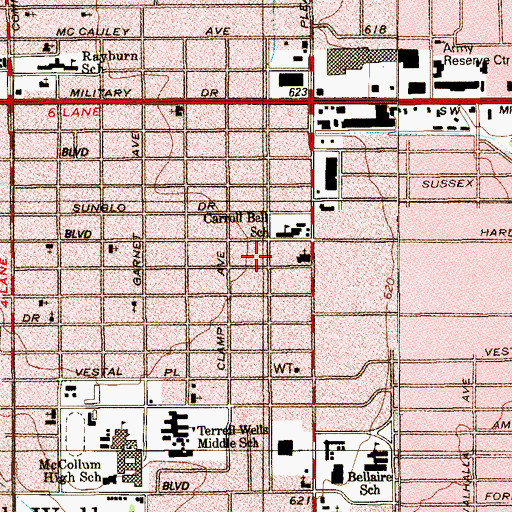 Topographic Map of Pentecostal Home Missionary Church, TX