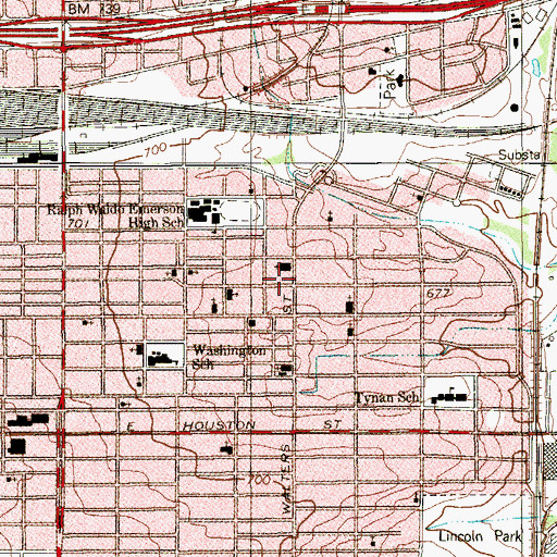 Topographic Map of True Holiness Pentecostal Church of Jesus Christ, TX