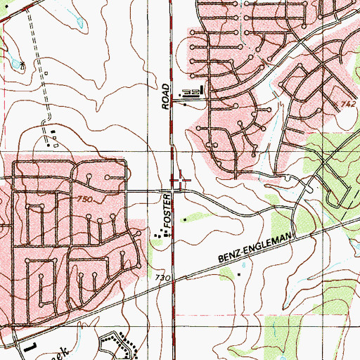 Topographic Map of Alamo United Methodist Church, TX