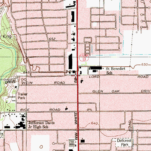 Topographic Map of Grace United Methodist Church, TX