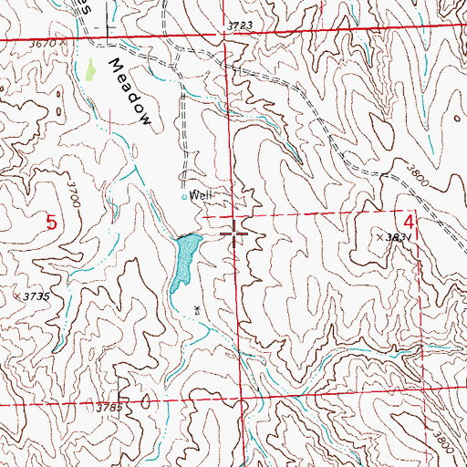 Topographic Map of Duck Dam, CO